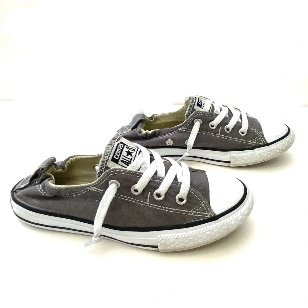 Converse Little Girls Chuck Taylor Grey All Star Low Top Sneaker